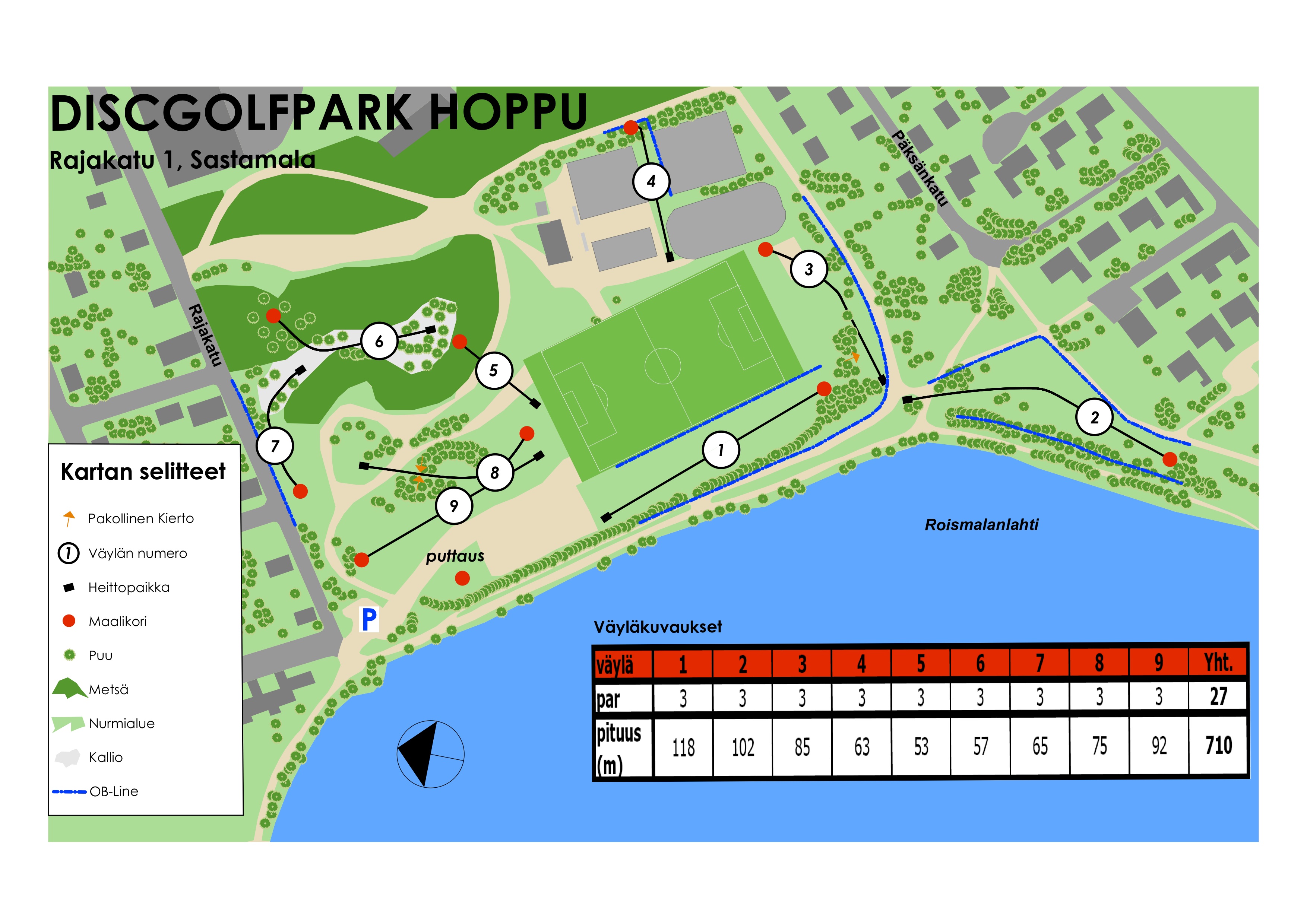 sastamala kartta Hopun puisto   DiscGolfPark sastamala kartta