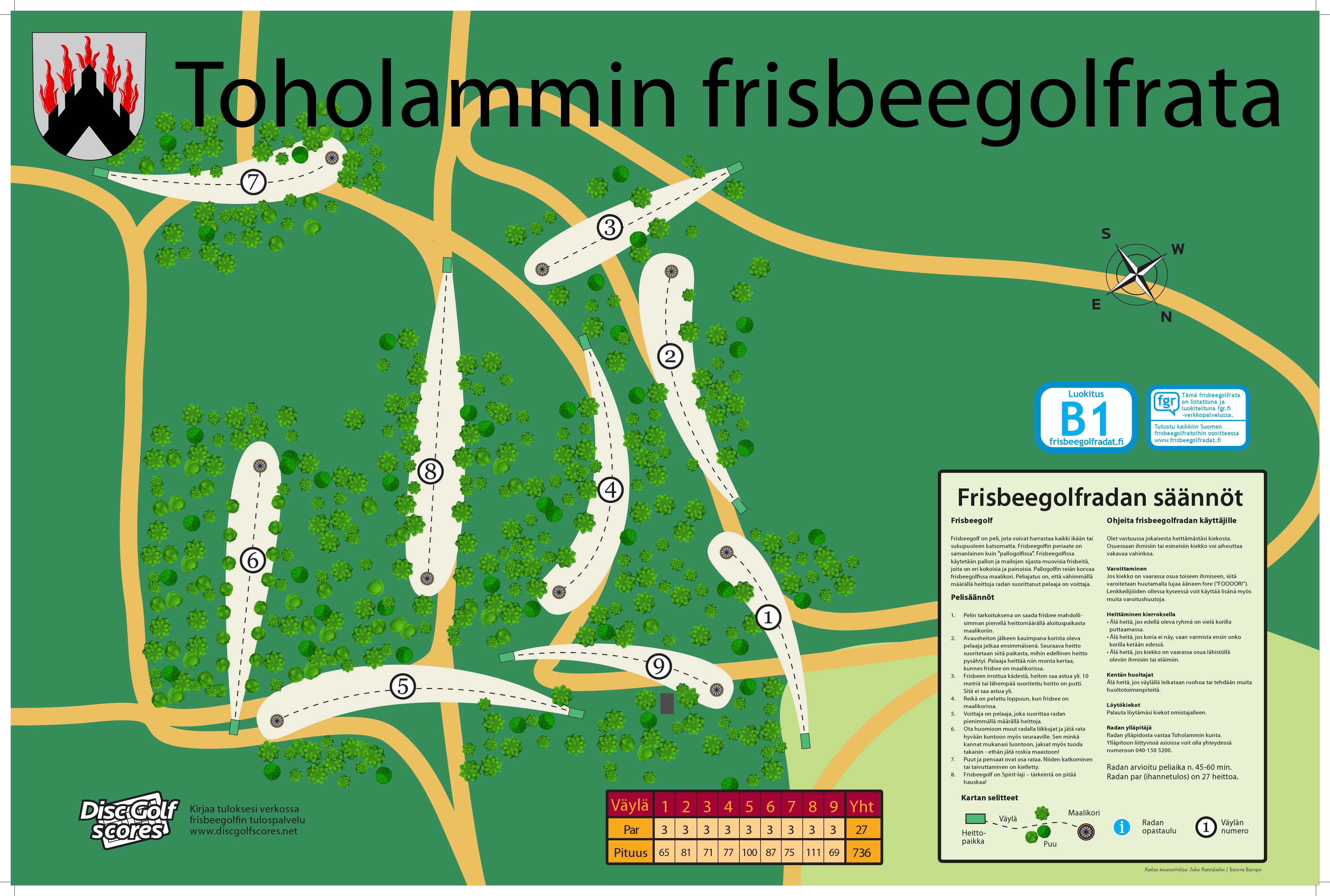 kartta toholampi Toholammin frisbeegolfrata   DiscGolfPark kartta toholampi