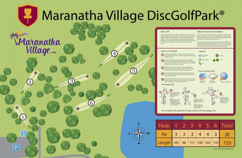 Maranatha Village DiscGolfPark Course Map